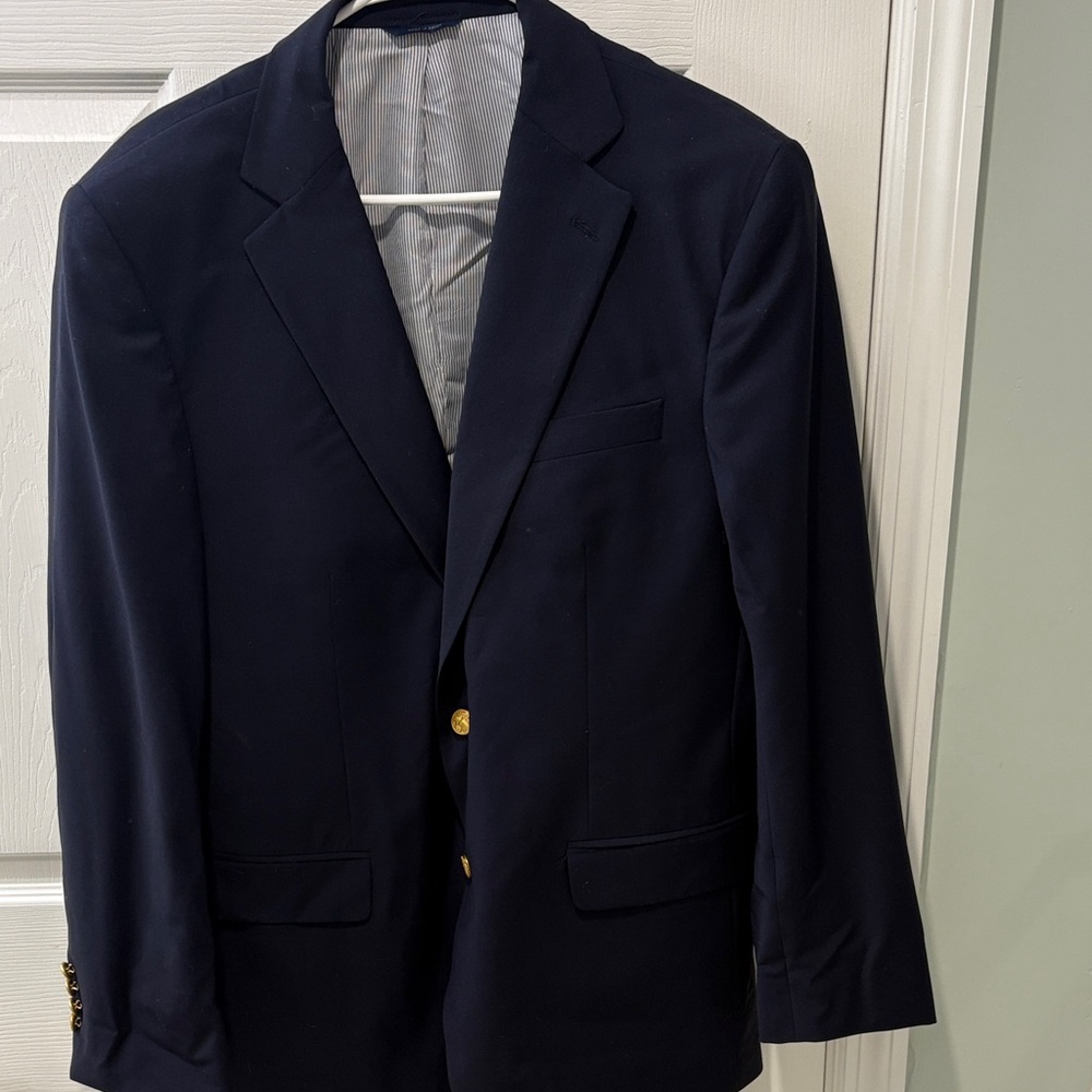 Brooks Brothers Dark Blue Blazer with Gold Buttons